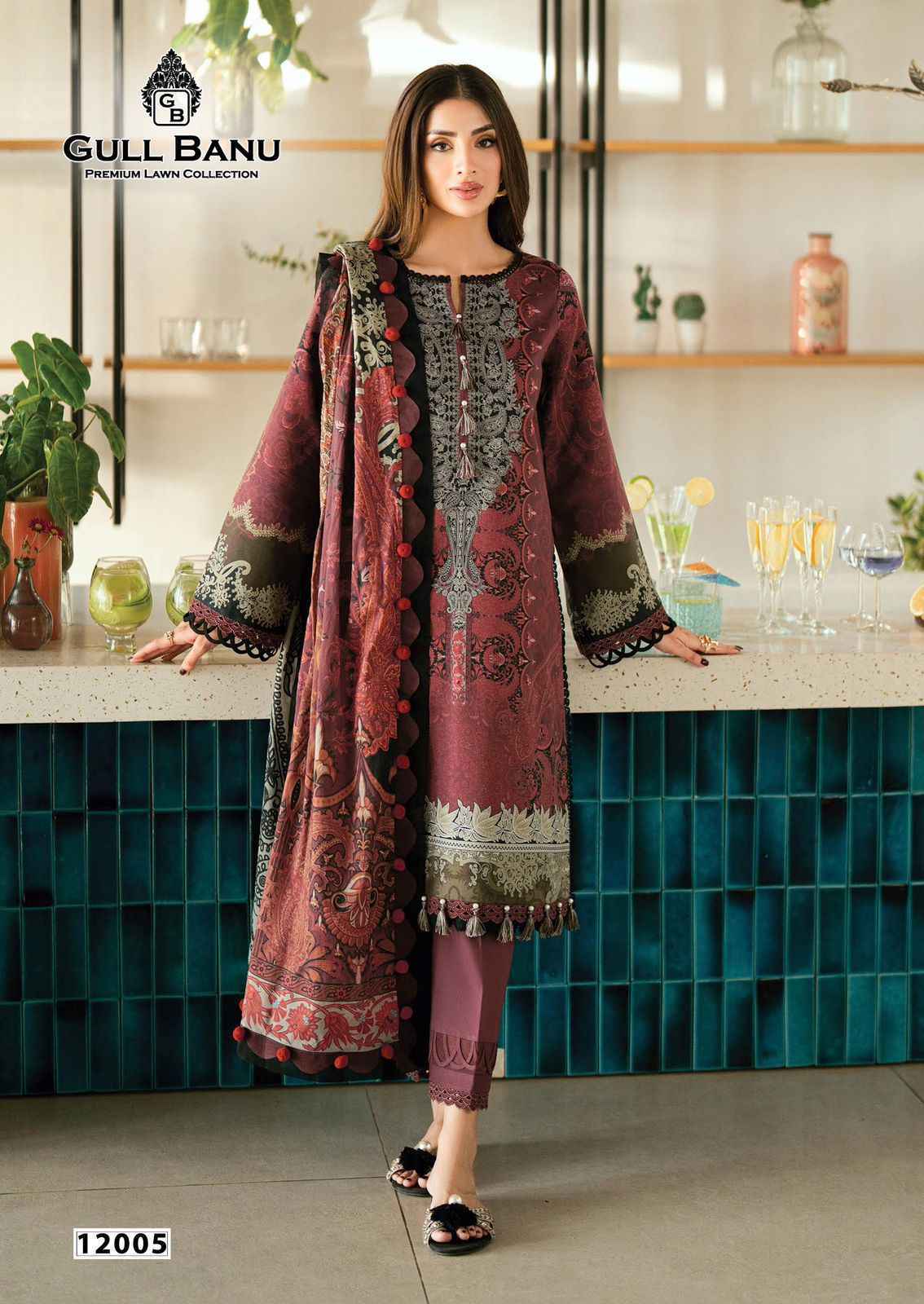Gull Aahmed Gull Banu Vol 12 Cambric Cotton Wholesale Pakistani Suits  ( 6 pcs Catalogue )
