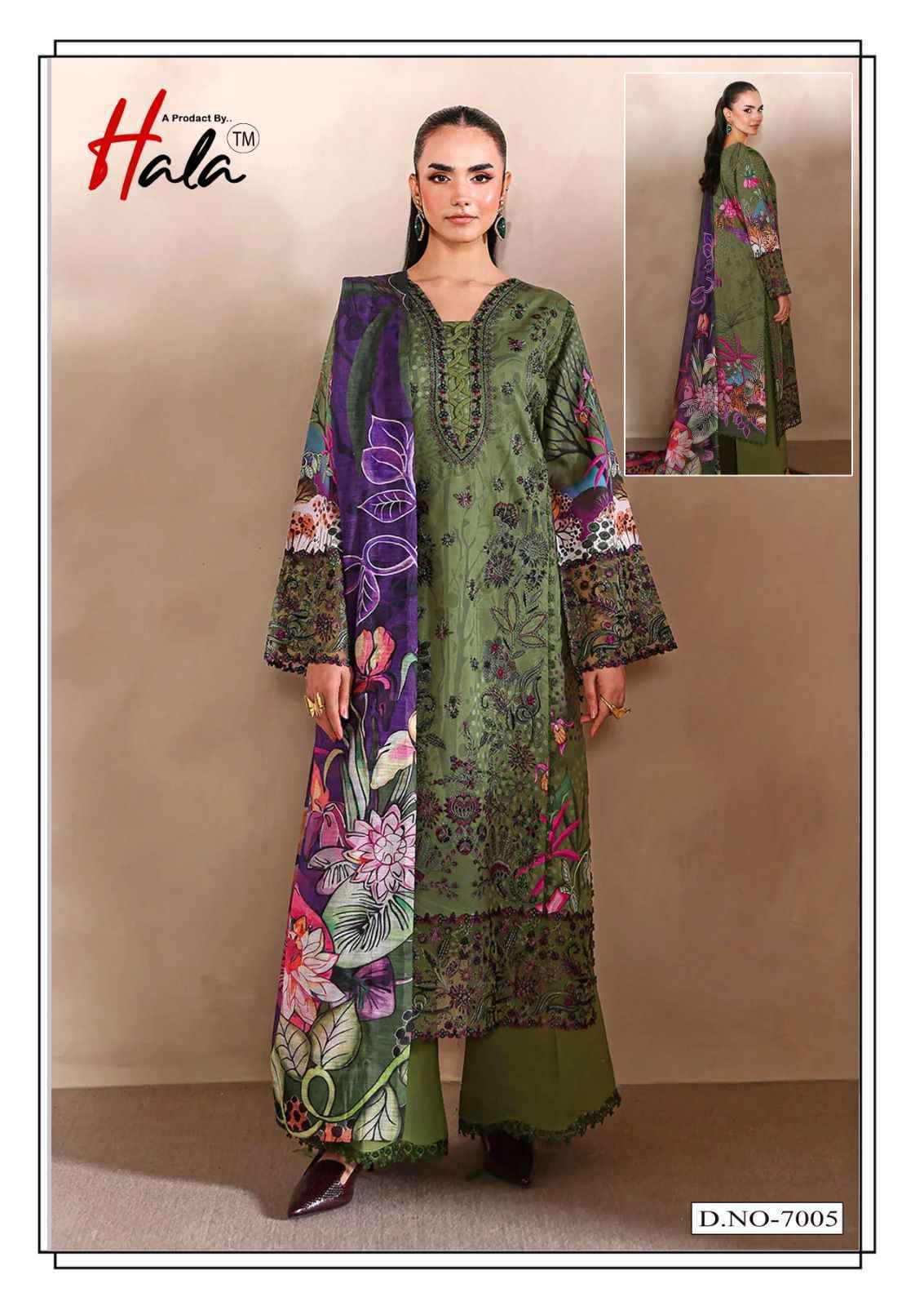 Hala Ramsha Vol 7 Cotton Dress Material Wholesale Pakistani Price ( 6 pcs Catalogue )