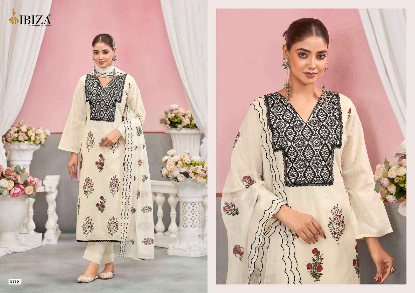 Ibiza Enroot Pure Cotton Latest Dress Material Surat Textile Market ( 4 Pcs Catalogue )