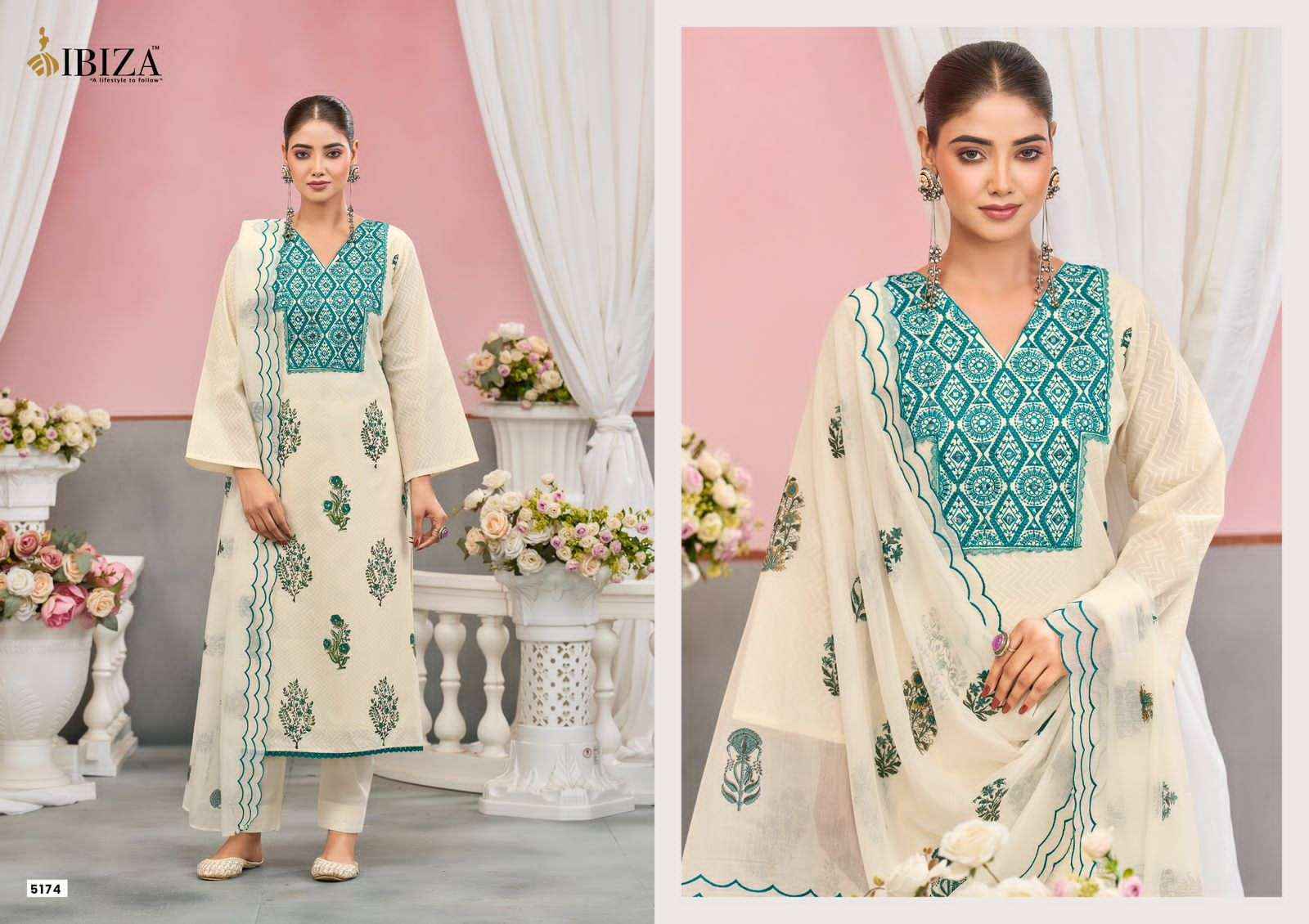 Ibiza Enroot Pure Cotton Latest Dress Material Surat Textile Market ( 4 Pcs Catalogue )