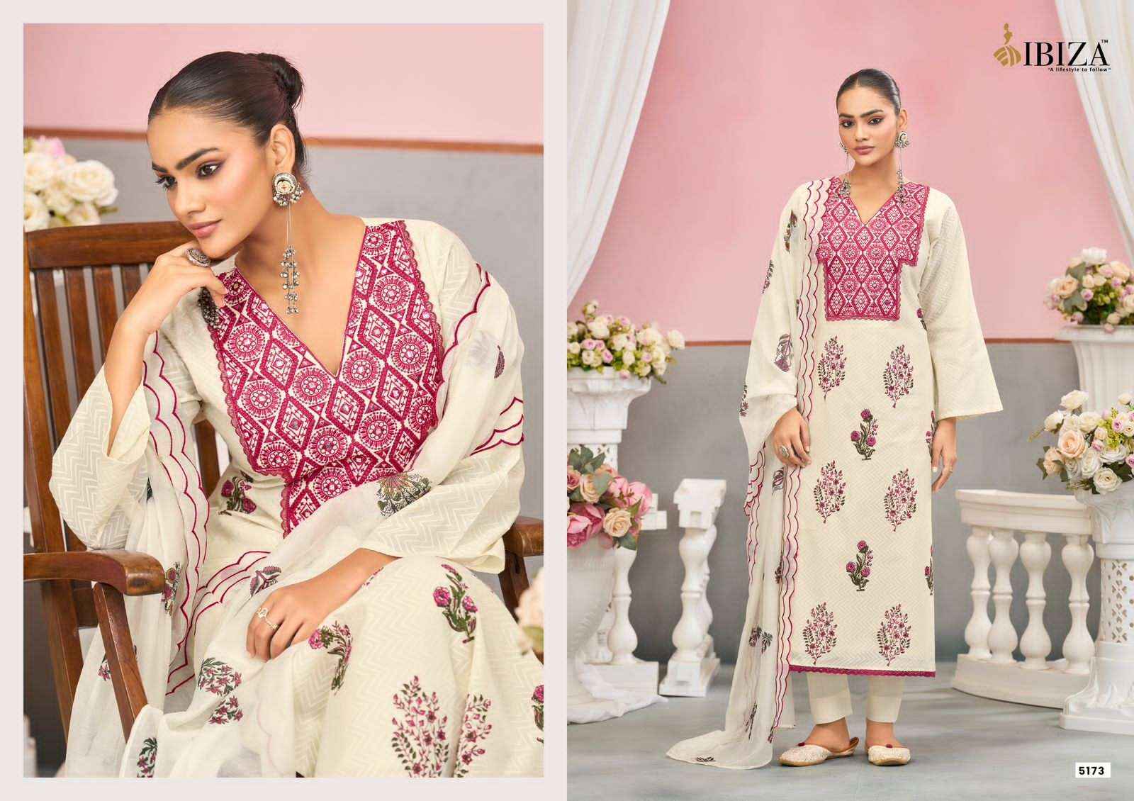 Ibiza Enroot Pure Cotton Latest Dress Material Surat Textile Market ( 4 Pcs Catalogue )