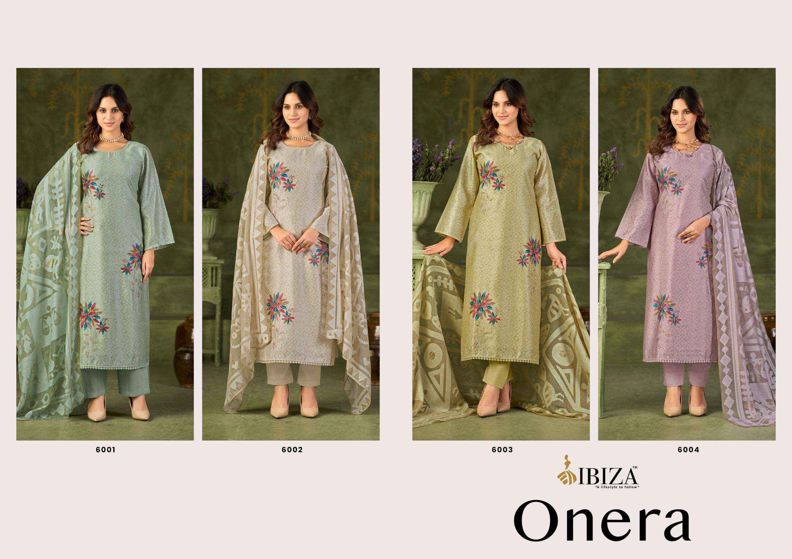 Ibiza Onera Pure Orgenic Cotton Dress Latest Dress Material Wholesale Collection ( 4 Pcs Catalog )