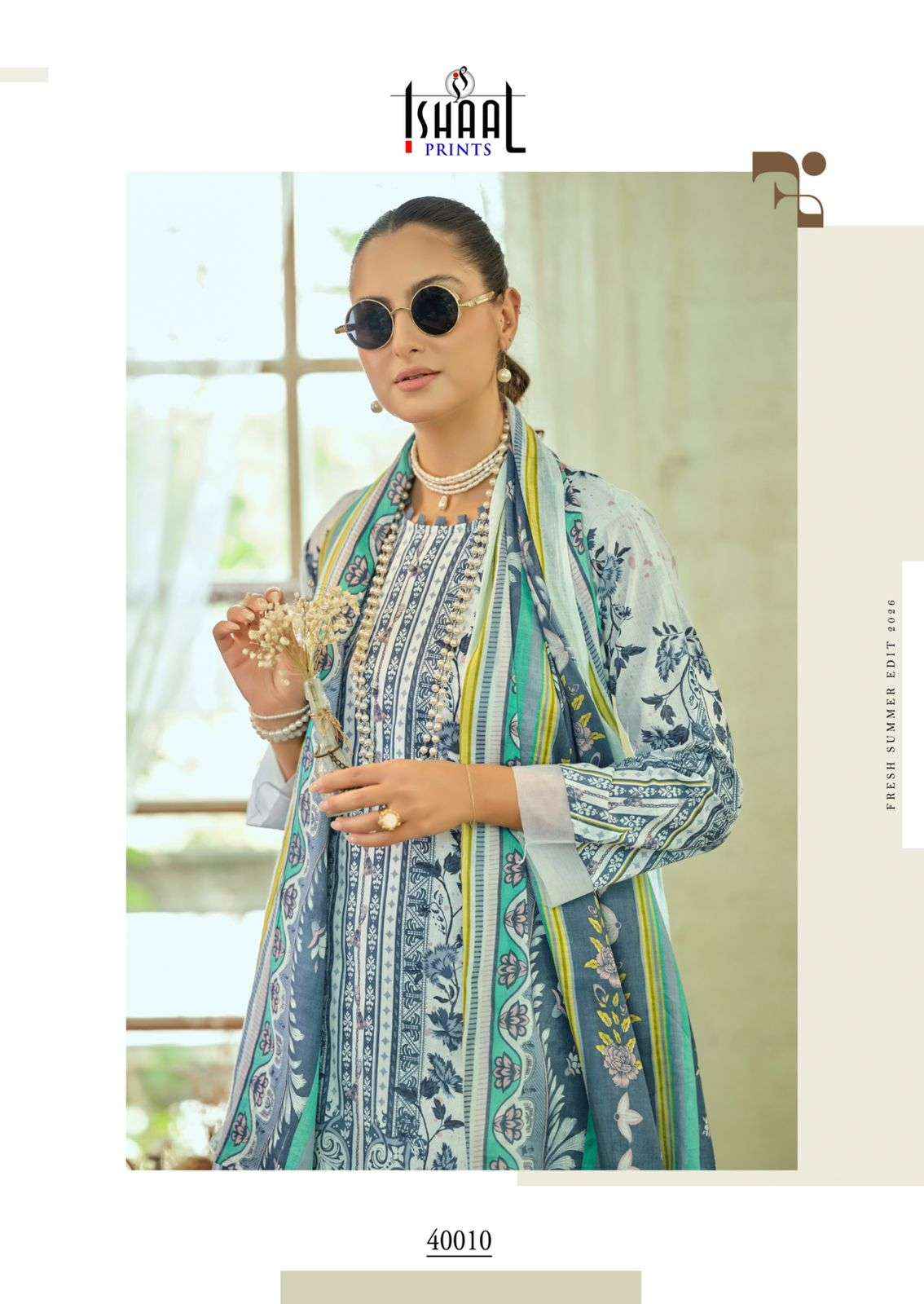 Ishaal Prints Gulmohar Combo Pure Lawn Cotton Dress Material Wholesale Collection ( 10 Pcs Catalog )