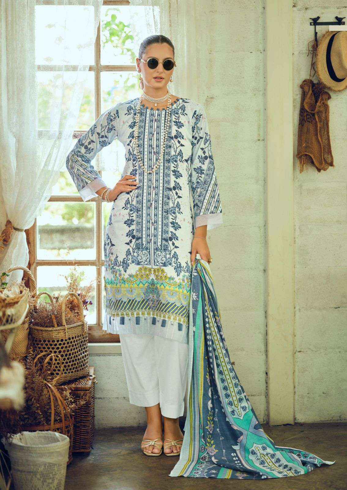 Ishaal Prints Gulmohar Combo Pure Lawn Cotton Dress Material Wholesale Collection ( 10 Pcs Catalog )