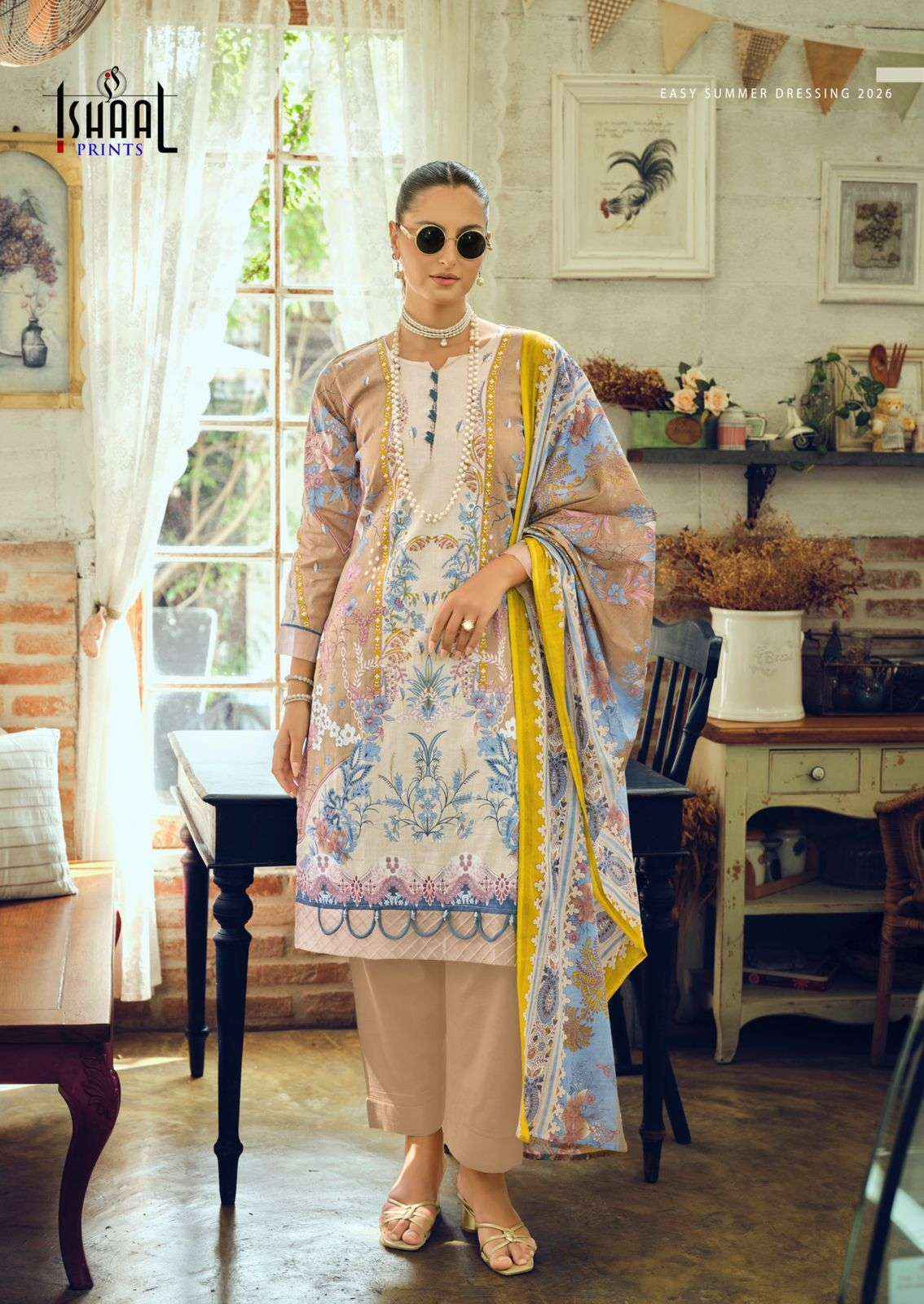 Ishaal Prints Gulmohar Combo Pure Lawn Cotton Dress Material Wholesale Collection ( 10 Pcs Catalog )