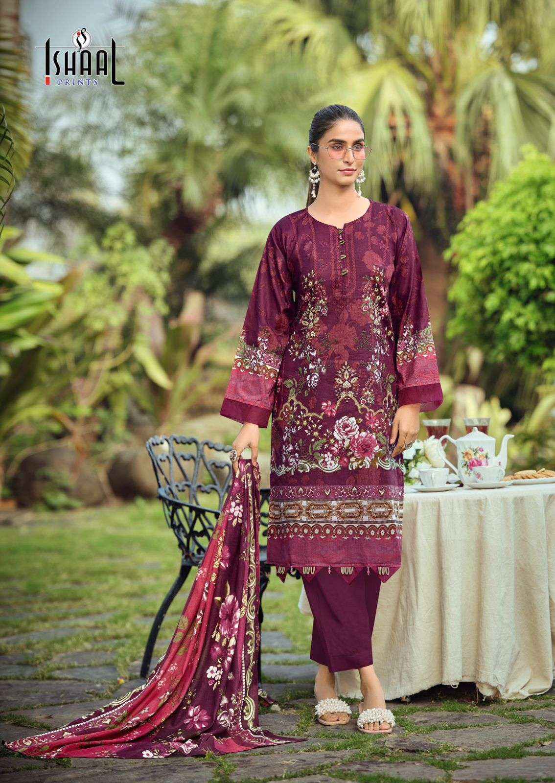 Ishaal Prints Gulmohar Combo Pure Lawn Cotton Dress Material Wholesale Collection ( 10 Pcs Catalog )