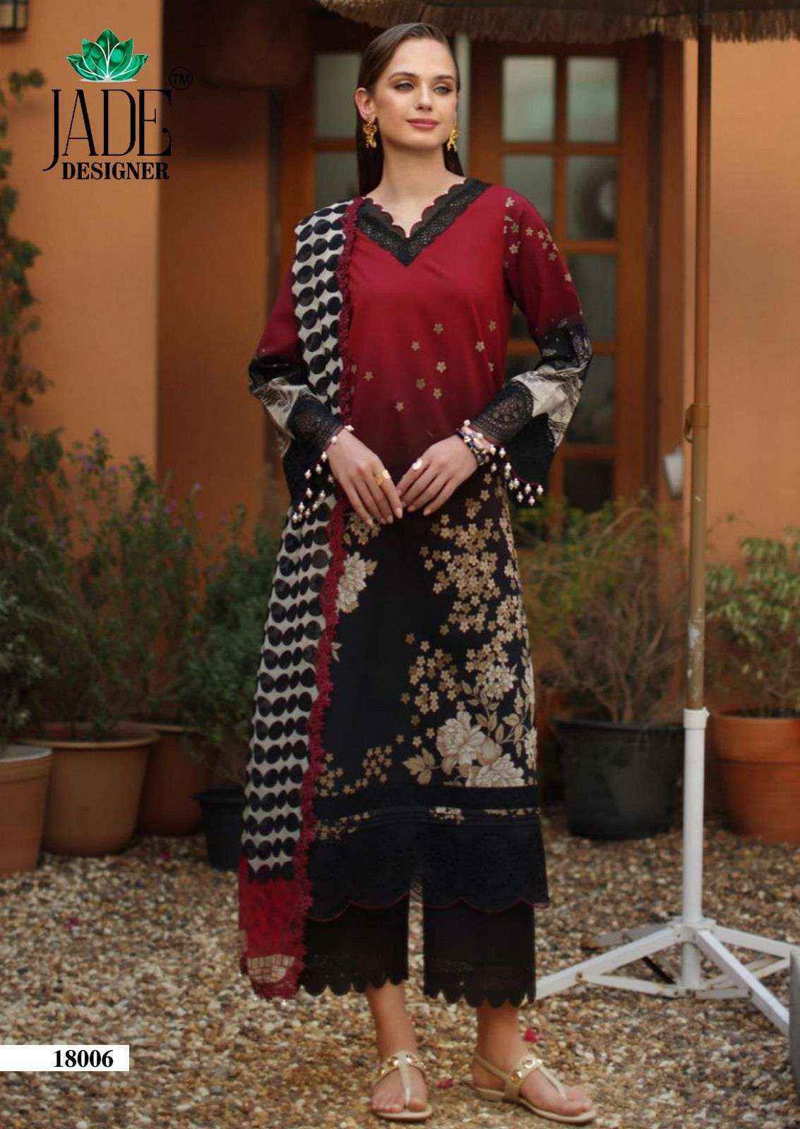 Jade Crimsons Vol 18 Cambric Cotton Pakistani Printed Wholesale Price ( 6 pc Catalogue )