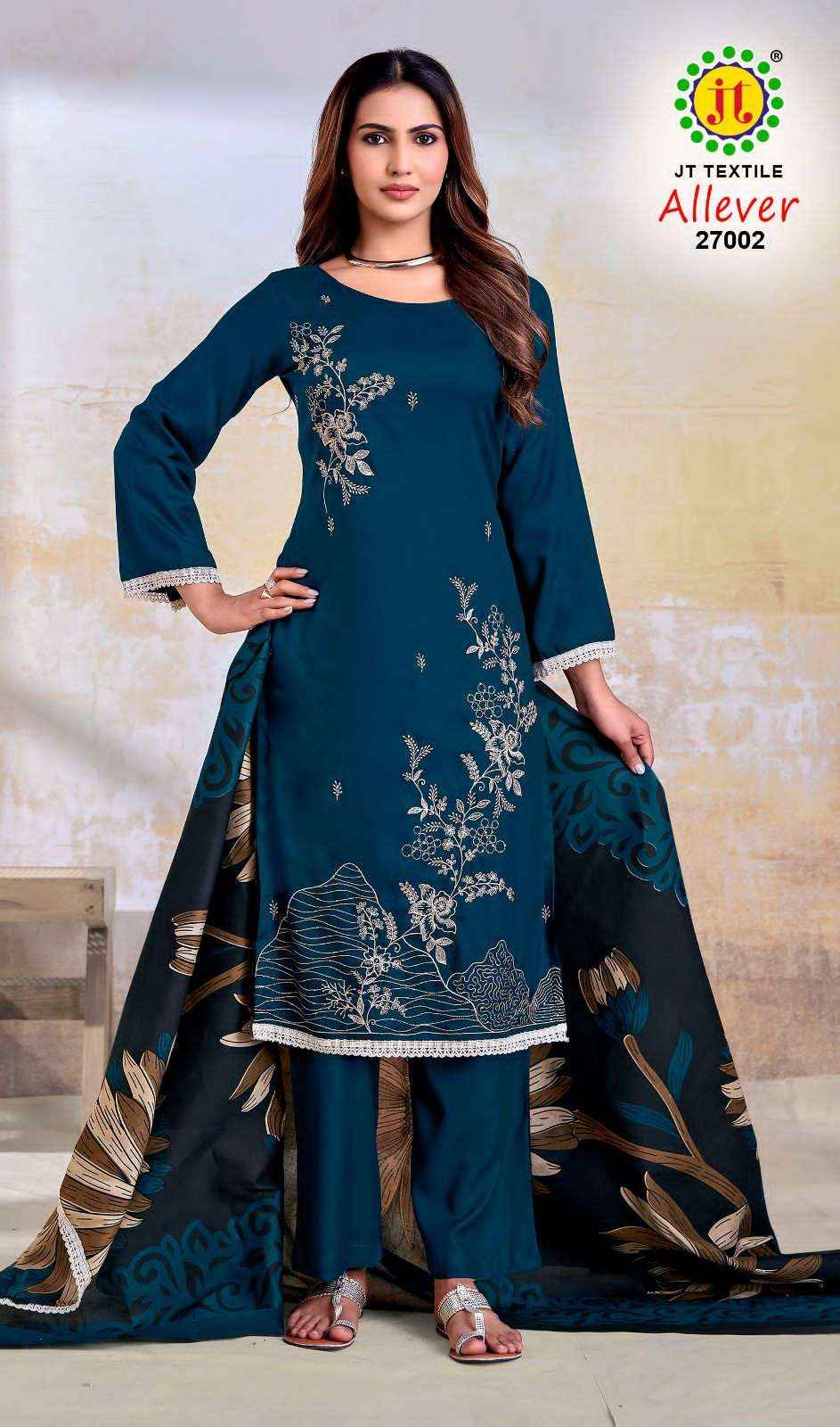 Jt Allever Vol 27 Rayon Dress Material Wholesale Price Surat Market ( 5 Pcs Catalogue )