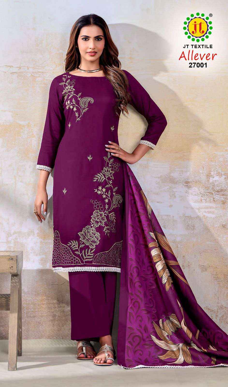 Jt Allever Vol 27 Rayon Dress Material Wholesale Price Surat Market ( 5 Pcs Catalogue )