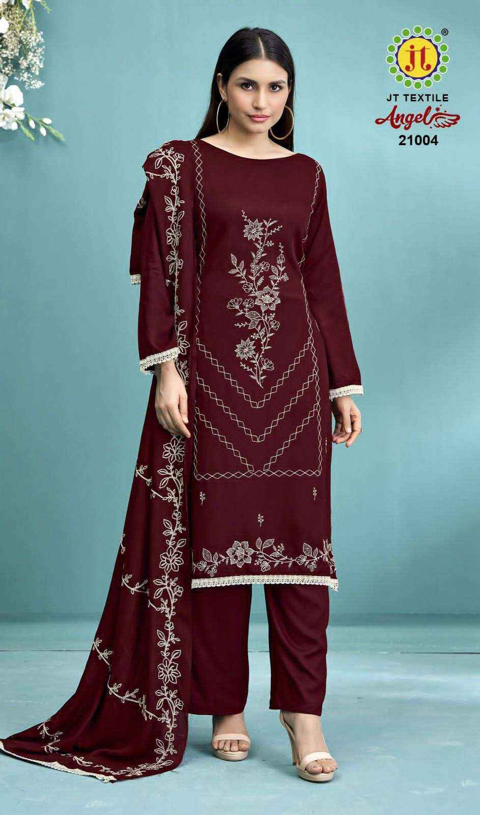 Jt Angel Vol 21 Rayon Suit Wholesale Catalogue Price ( 5 Pcs Catalogue )