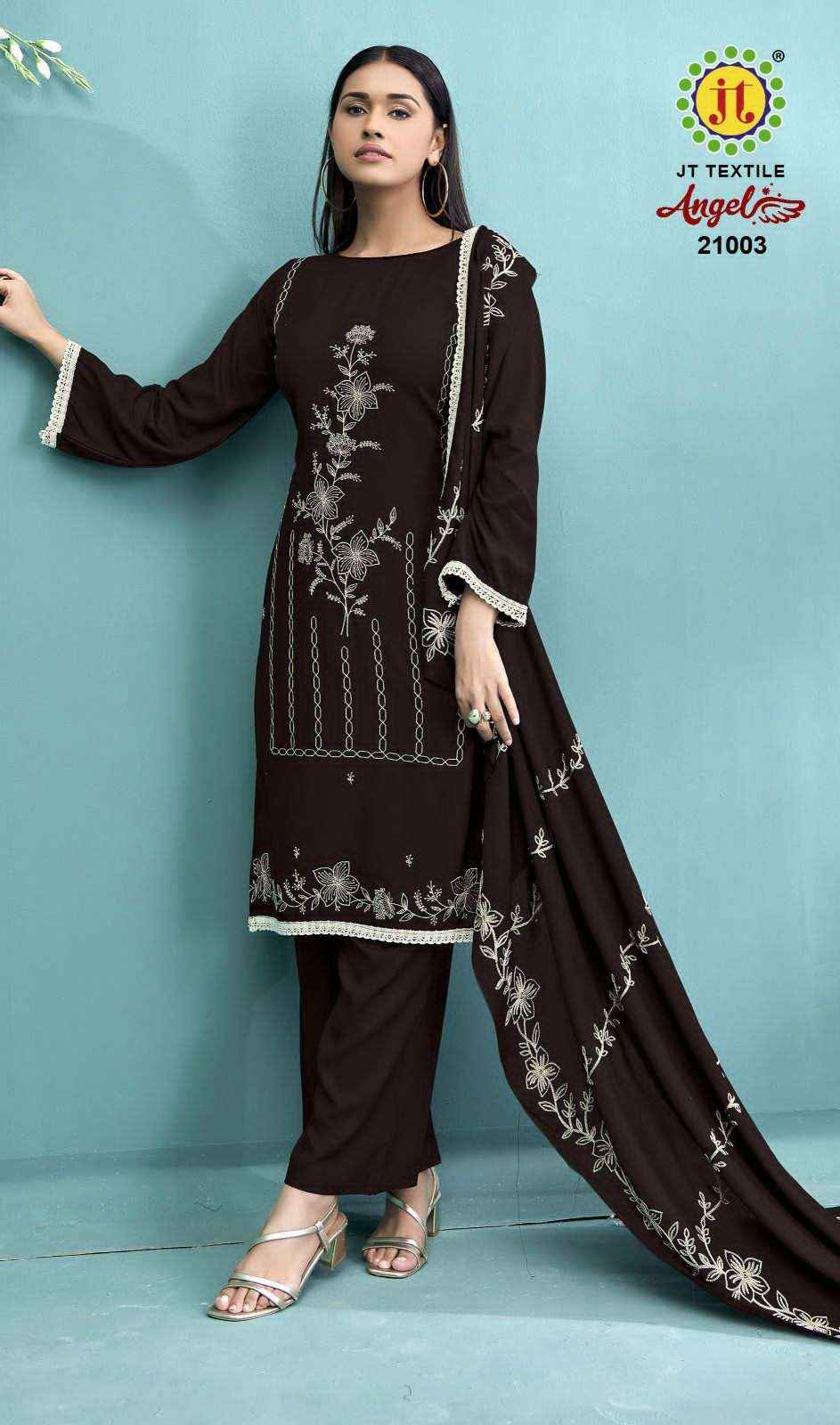 Jt Angel Vol 21 Rayon Suit Wholesale Catalogue Price ( 5 Pcs Catalogue )