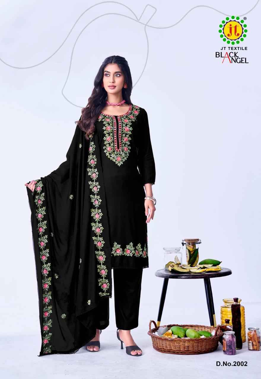 Jt Black Angel Vol 2 Rayon Dress Material New Catalogue Wholesale Price ( 5 pcs Catalogue )