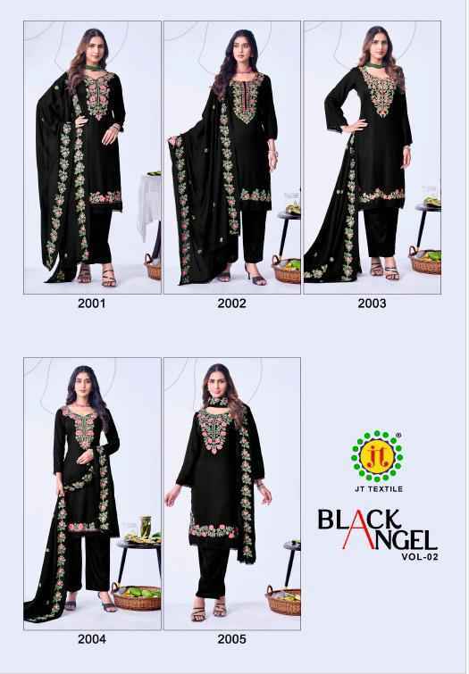 Jt Black Angel Vol 2 Rayon Dress Material New Catalogue Wholesale Price ( 5 pcs Catalogue )