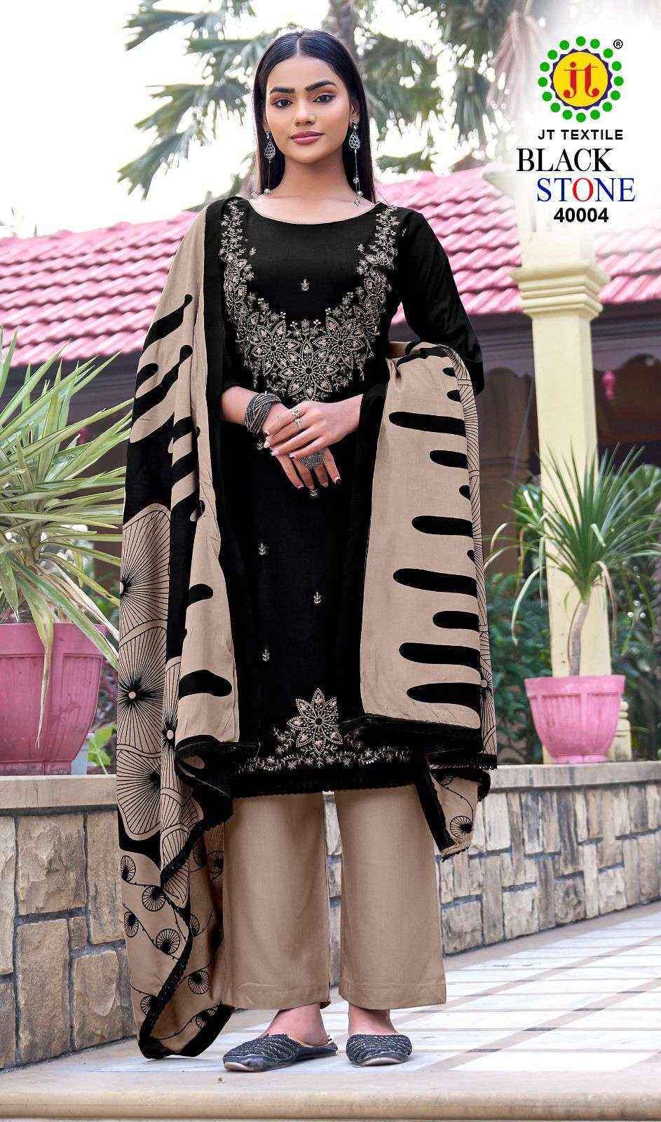 Jt Black Stone Vol 40 Rayon Dress Material Wholesale price ( 5 pcs Catalogue )
