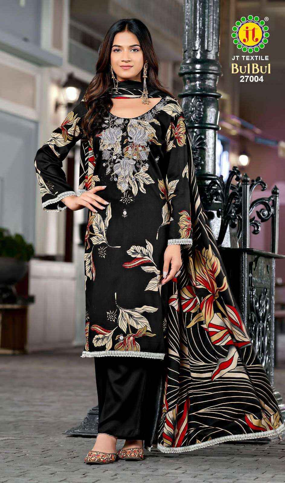 Jt Bulbul Vol 27 Fancy Rayon Dress Material Wholesale Price ( 5 Pcs Catalogue )