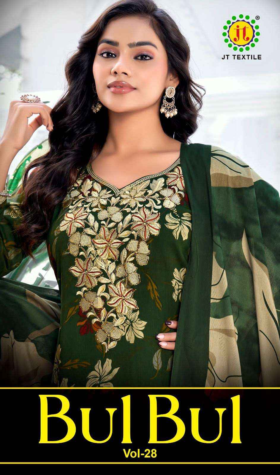 Jt Bulbul Vol 28 Rayon Suit Wholesale Price