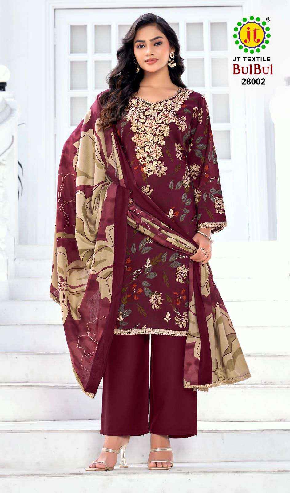 Jt Bulbul Vol 28 Rayon Suit Wholesale Price