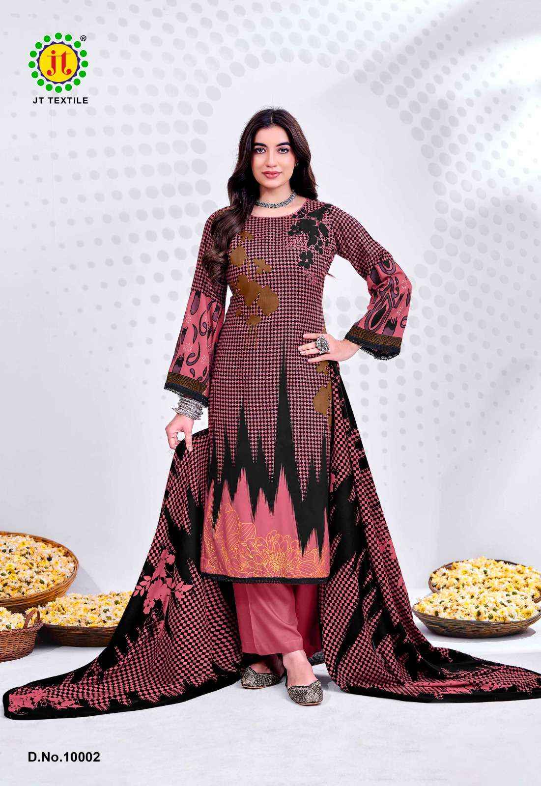 JT Nigaar Vol 10 Rayon Dress Material Wholesale Price 5 Pcs catalogue