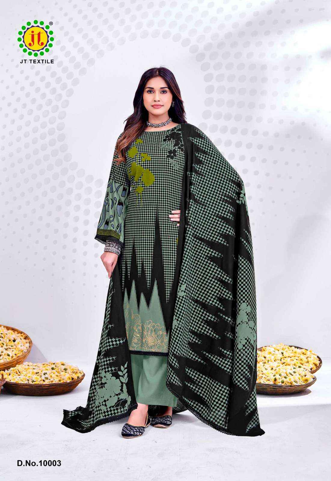 JT Nigaar Vol 10 Rayon Dress Material Wholesale Price 5 Pcs catalogue