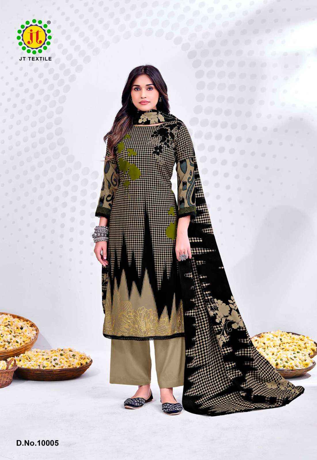 JT Nigaar Vol 10 Rayon Dress Material Wholesale Price 5 Pcs catalogue