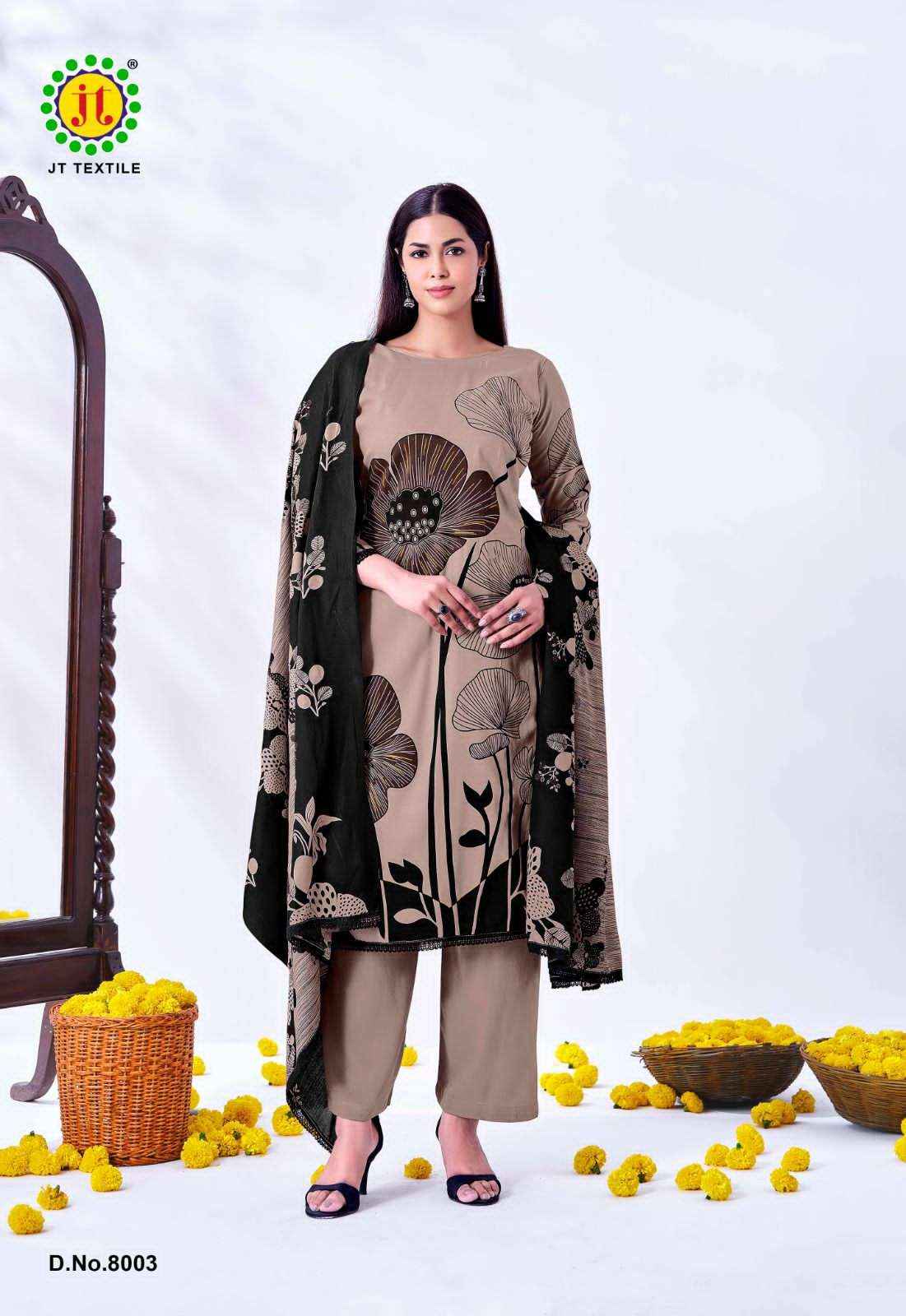 Jt Nigaar Vol 8 Exclusive Designs Rayon Dress Collection ( 5 Pcs Catalog )