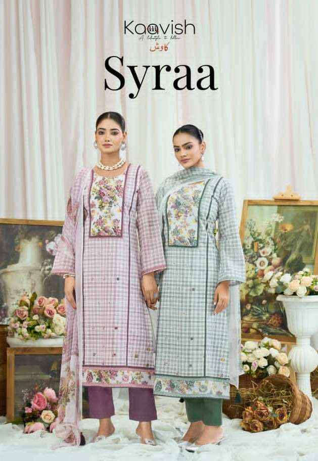 Kaavish Syraa Pure Lawn Cotton Ladies Dress Collection ( 4 Pcs Catalog )
