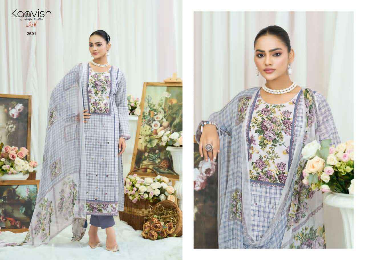 Kaavish Syraa Pure Lawn Cotton Ladies Dress Collection ( 4 Pcs Catalog )