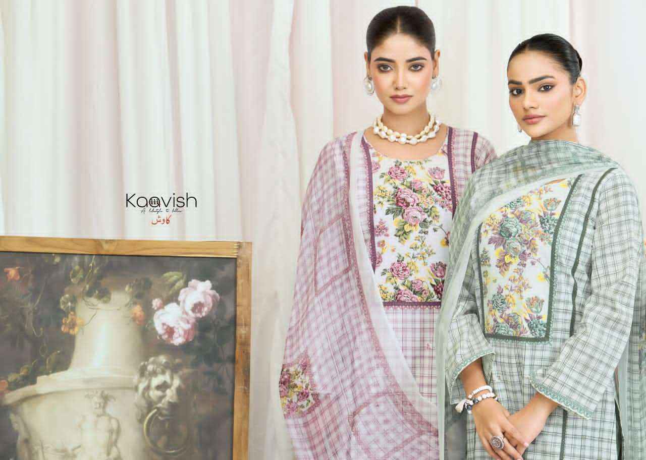 Kaavish Syraa Pure Lawn Cotton Ladies Dress Collection ( 4 Pcs Catalog )