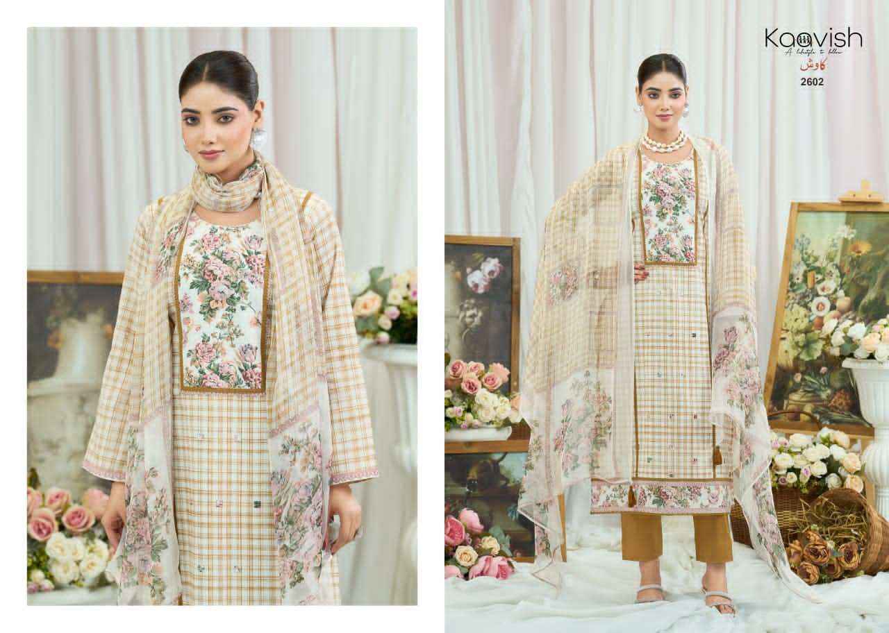 Kaavish Syraa Pure Lawn Cotton Ladies Dress Collection ( 4 Pcs Catalog )