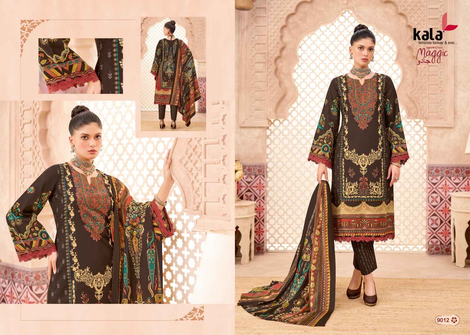 Kala Maggic Vol-24 Karachi Dress Material Wholesale Price 12 Pcs Catalogue