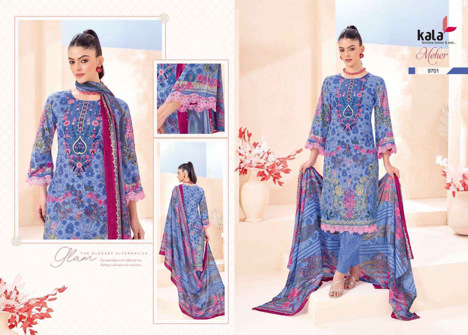 Kala Meher Vol 12 Cotton Dress Material Wholesale Rate ( 12 Pcs Catalog )