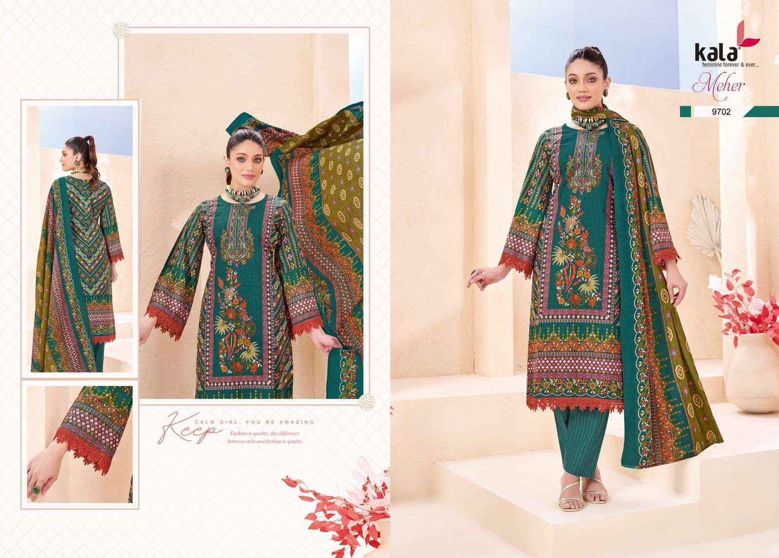 Kala Meher Vol 12 Cotton Dress Material Wholesale Rate ( 12 Pcs Catalog )