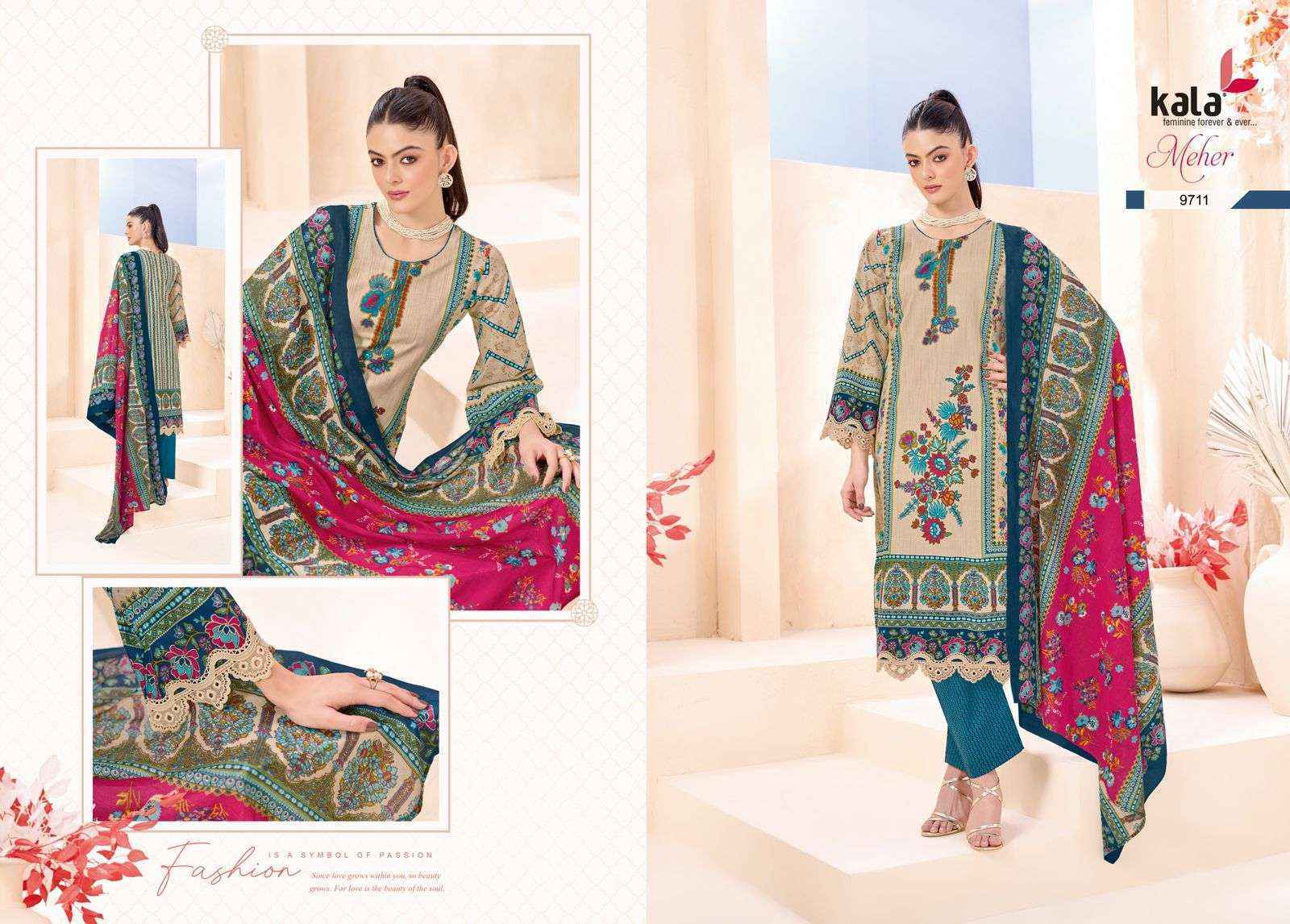 Kala Meher Vol 12 Cotton Dress Material Wholesale Rate ( 12 Pcs Catalog )