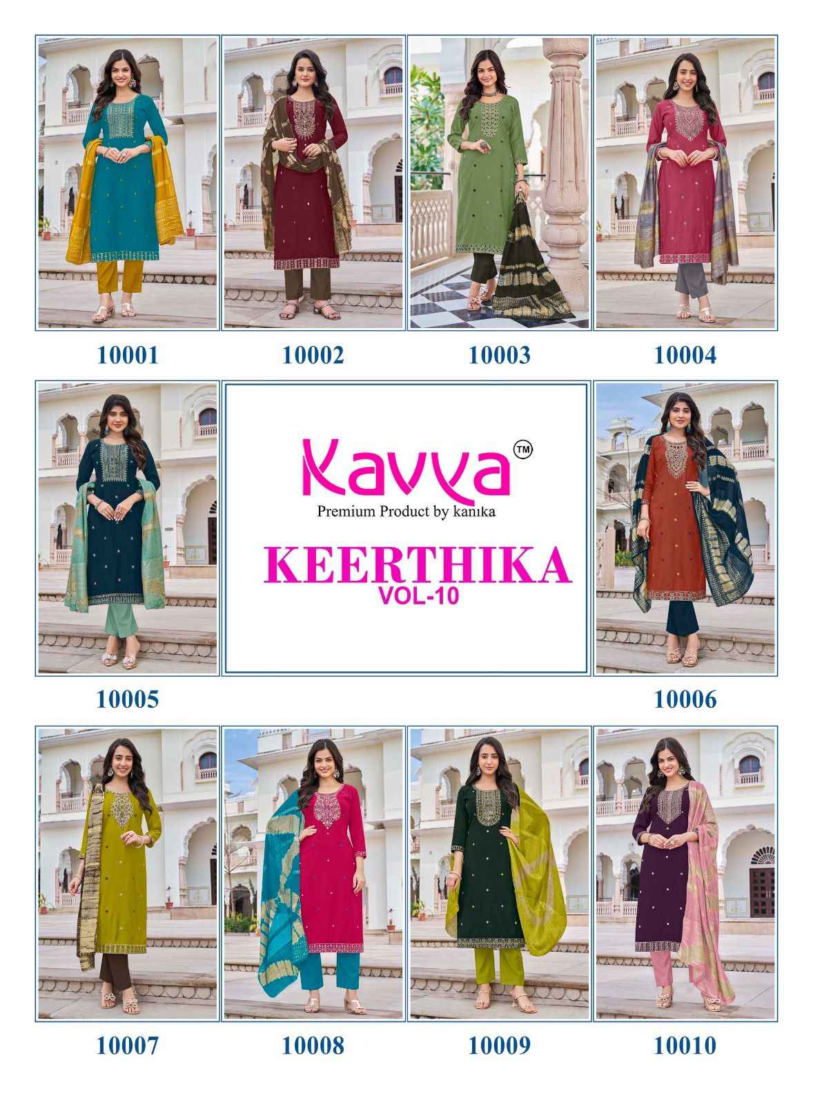 Kavya Keerthika Vol 10 Viscose Readymade suits Wholesale Online Price ( 10 Pcs Catalogue )