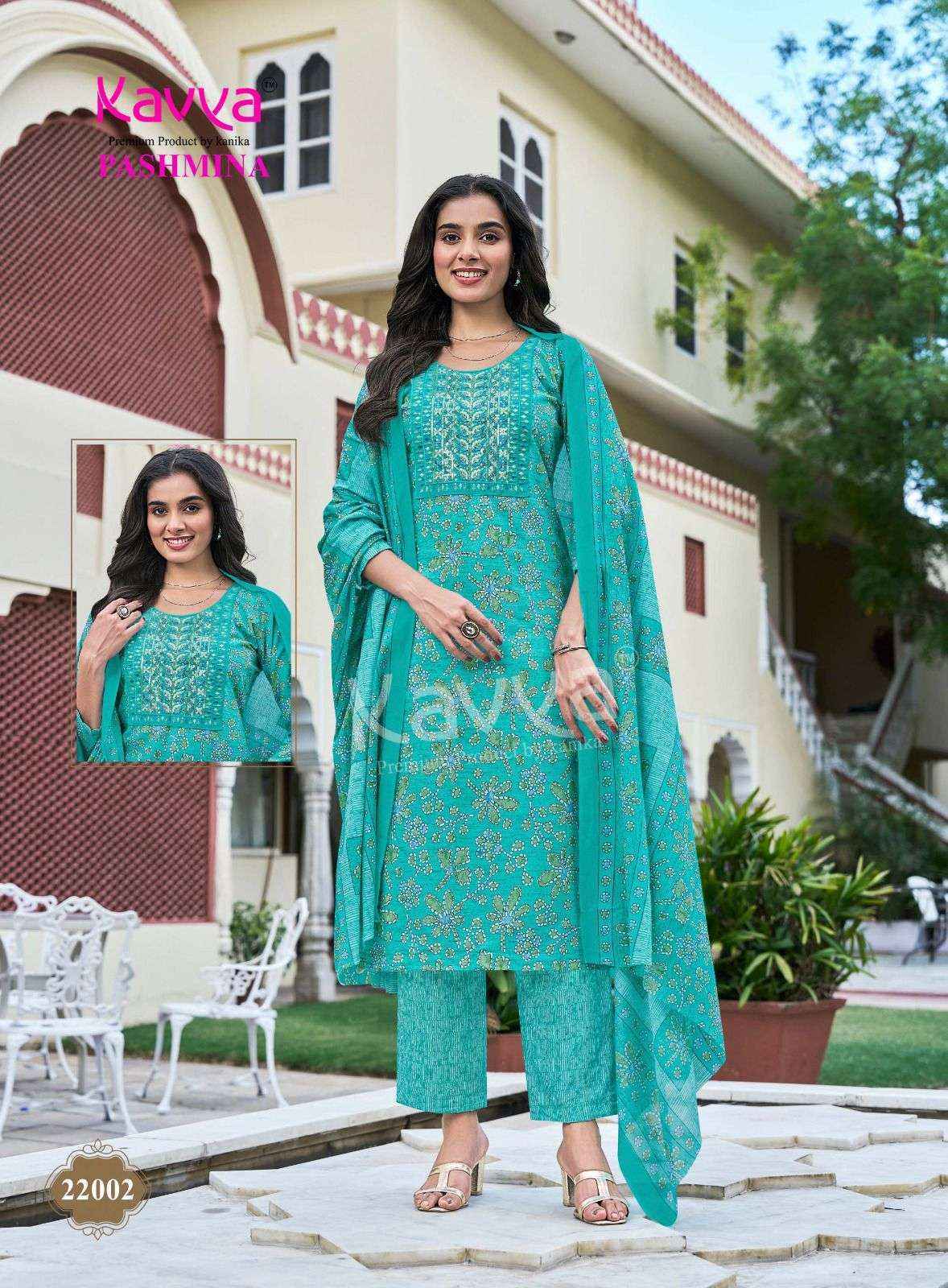 Kavya Pashmina Vol 22 Malasian Wholesale Readymade Suits 10 pcs Catalogue