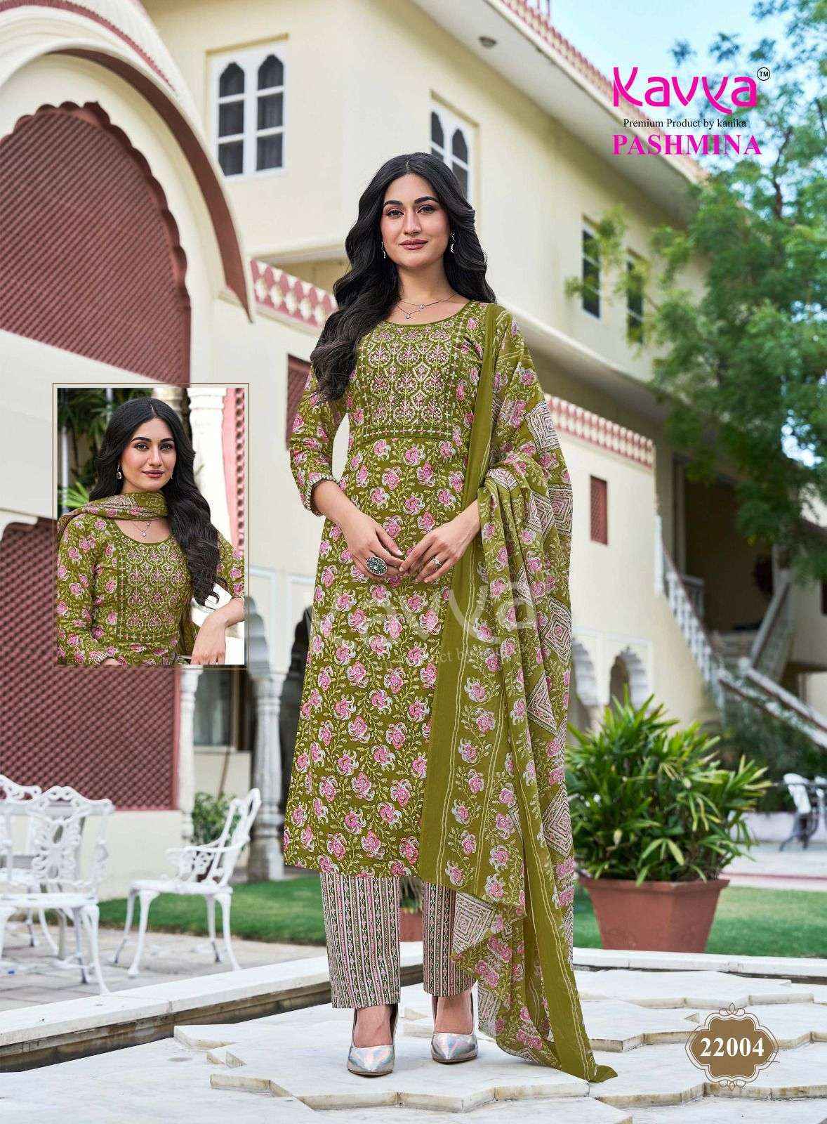 Kavya Pashmina Vol 22 Malasian Wholesale Readymade Suits 10 pcs Catalogue