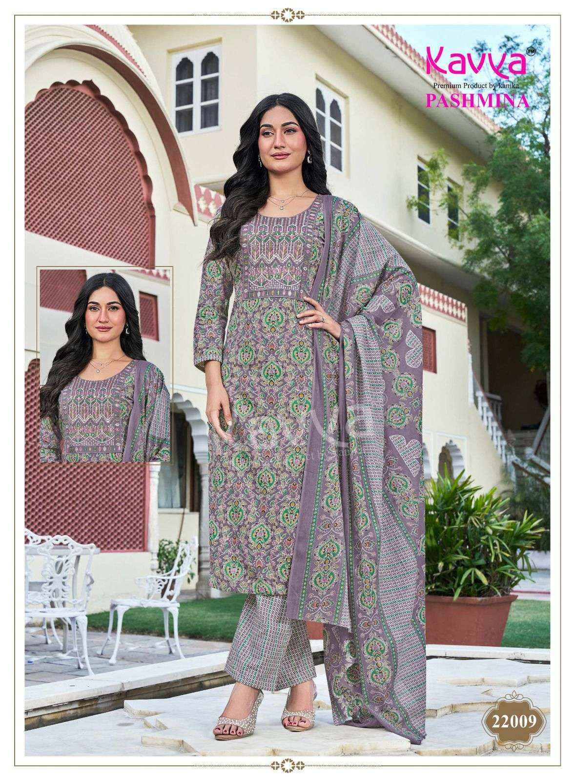 Kavya Pashmina Vol 22 Malasian Wholesale Readymade Suits 10 pcs Catalogue