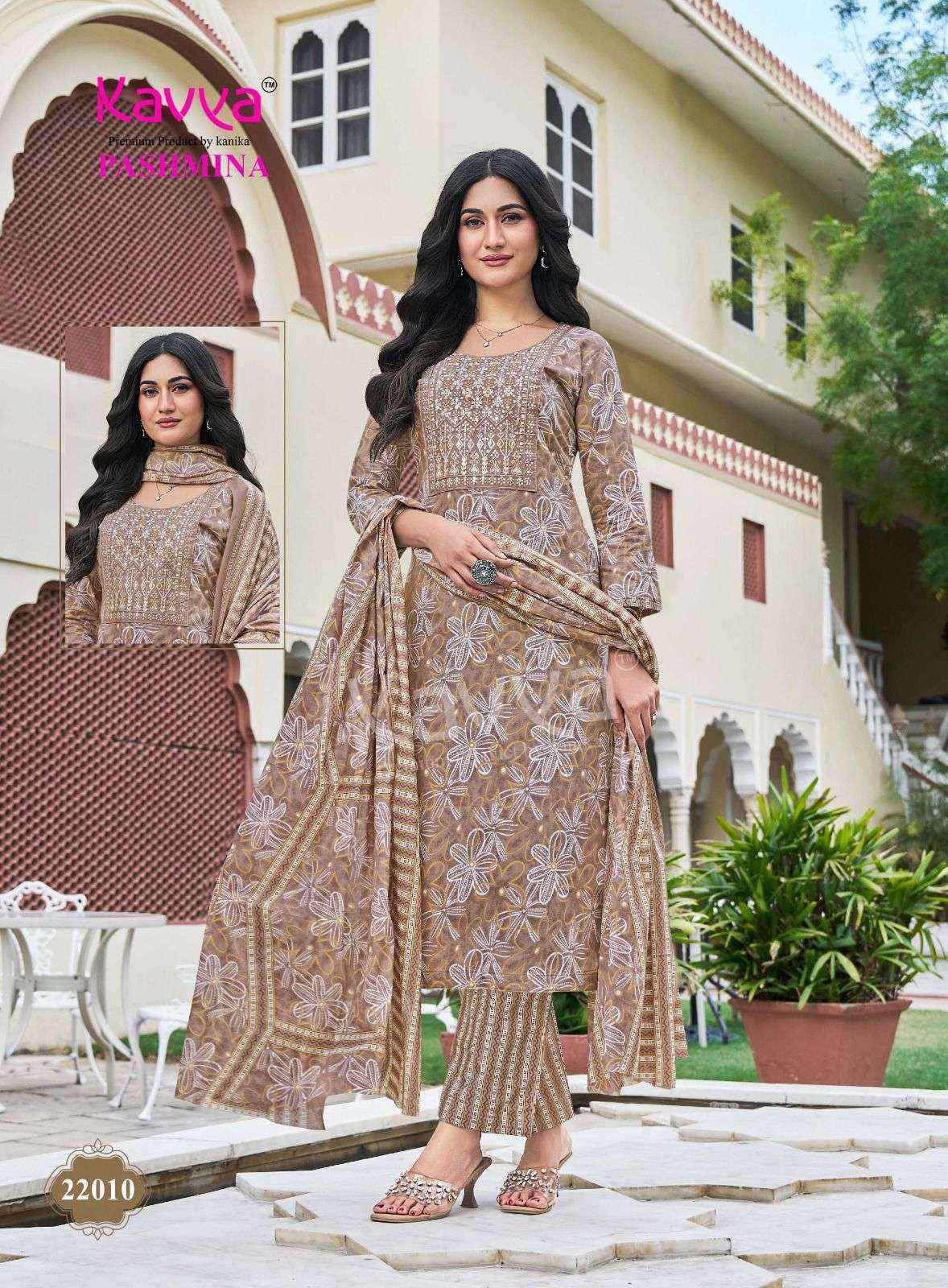 Kavya Pashmina Vol 22 Malasian Wholesale Readymade Suits 10 pcs Catalogue