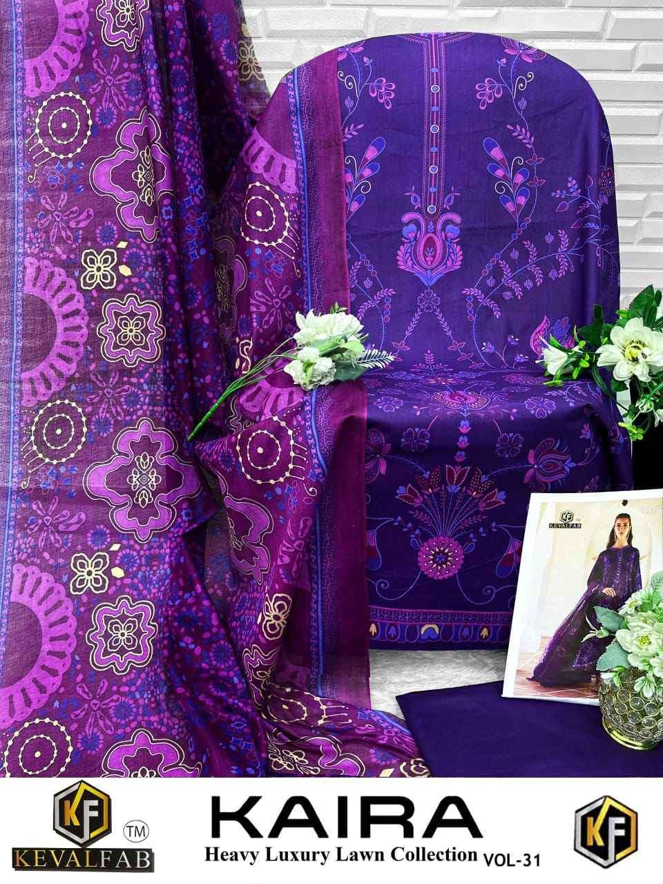 Keval Fab Kaira Vol 31 Lawn Cotton Dress Material Collection ( 6 Pcs Catalog )