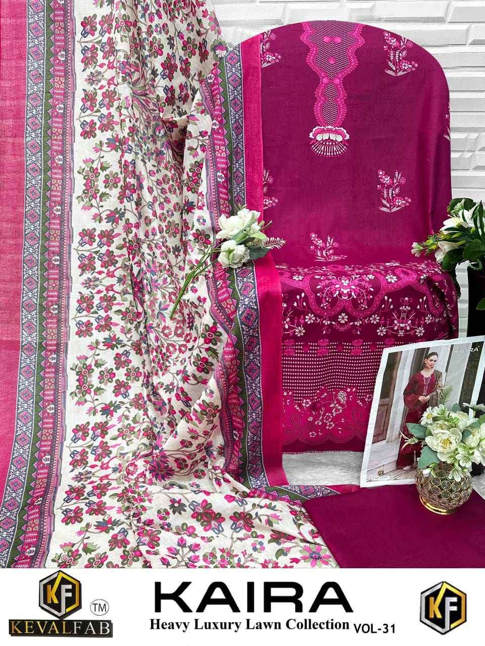 Keval Fab Kaira Vol 31 Lawn Cotton Dress Material Collection ( 6 Pcs Catalog )