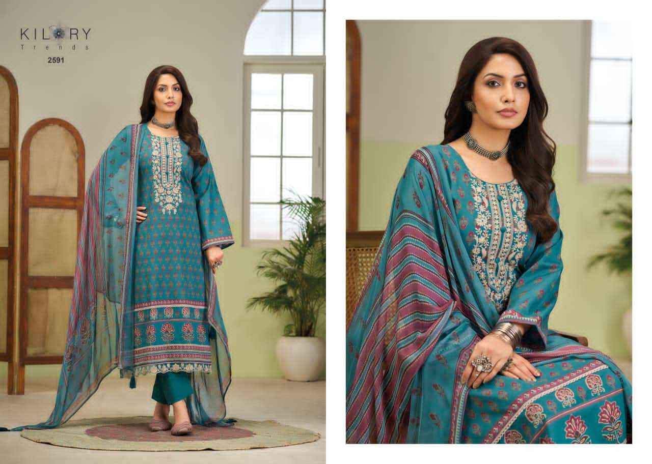 Kilory Rangmanch Pure Lawn Cotton Ladies Dress Material Wholesale Collection ( 6 Pcs Catalog )