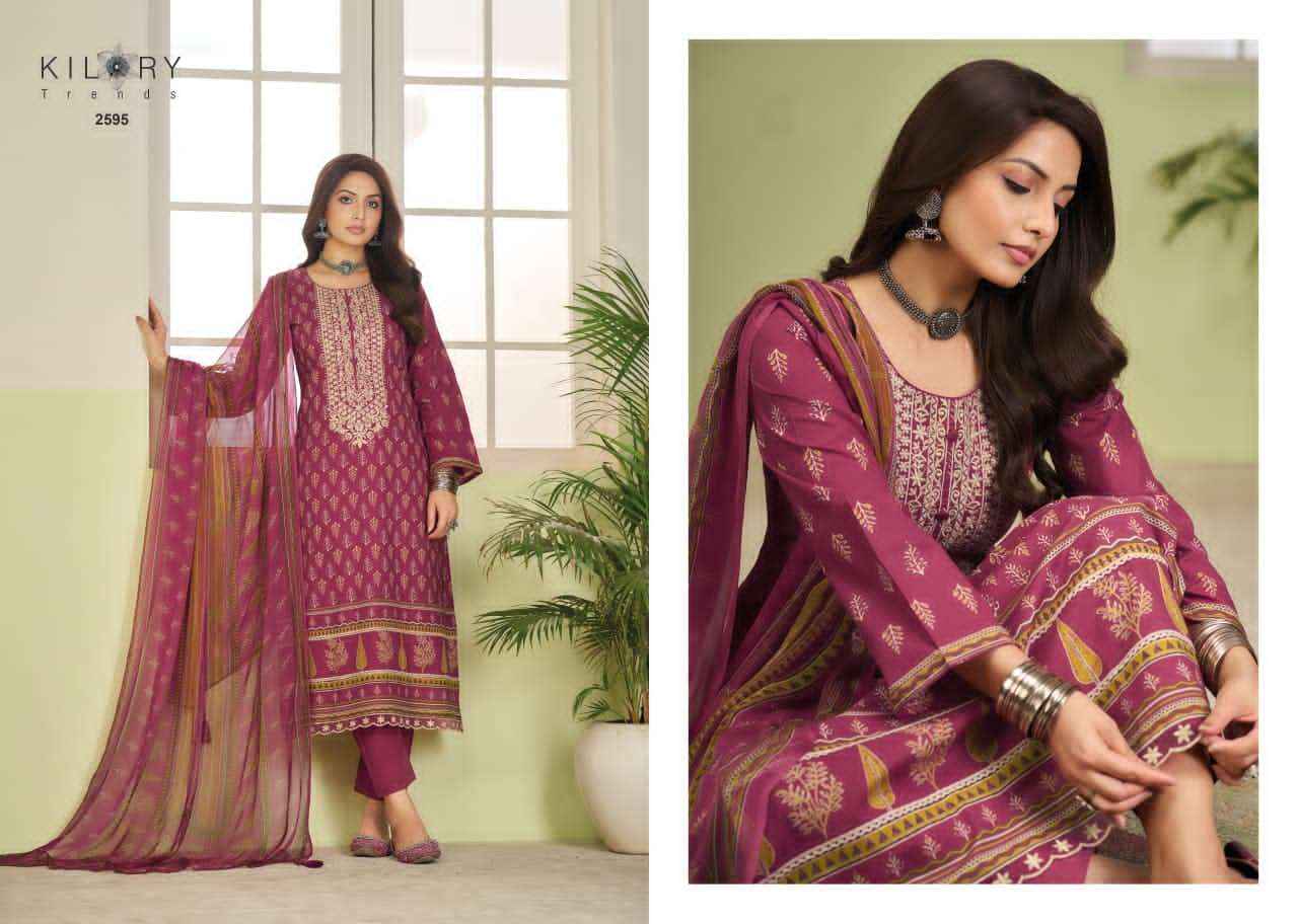 Kilory Rangmanch Pure Lawn Cotton Ladies Dress Material Wholesale Collection ( 6 Pcs Catalog )