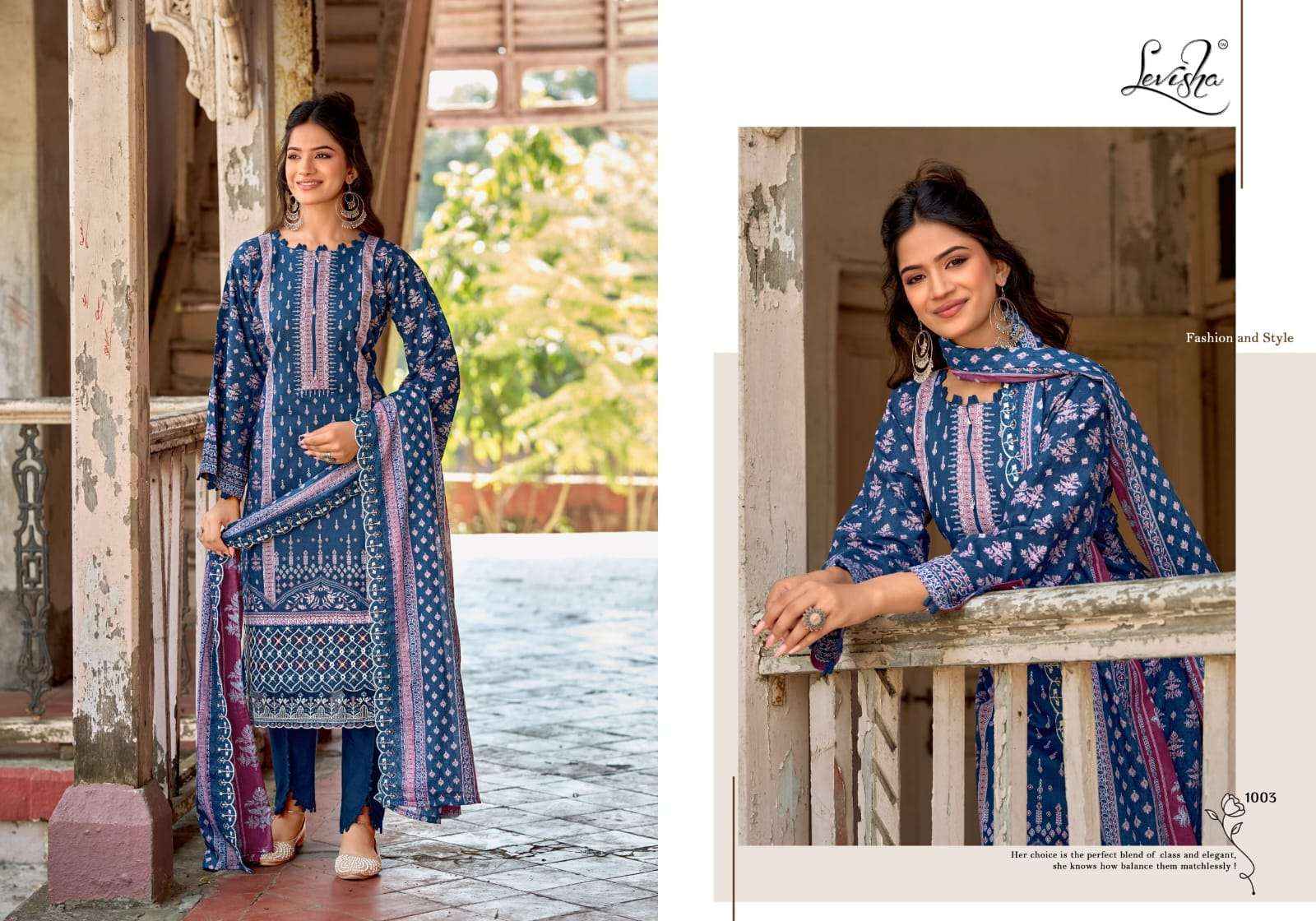 LEVISHA ZUBIA LAWN COTTON WORK DRESS MATERIAL WHOLESALE PRICE ( 6 PCS CATALOGUE )