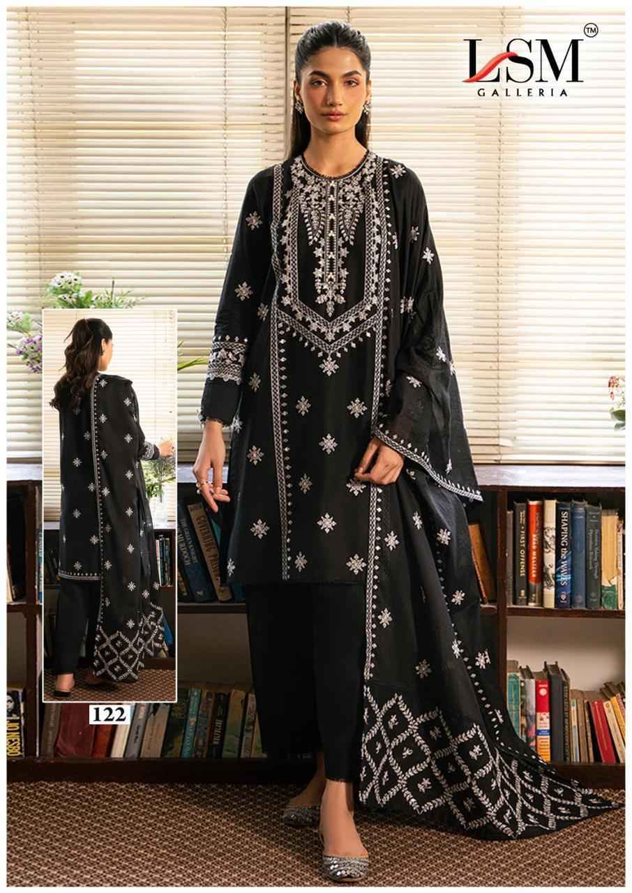 LSM Galleria Black & White Vol 2 Cotton Dress Material Wholesale Price ( 6 pcs Catalogue )