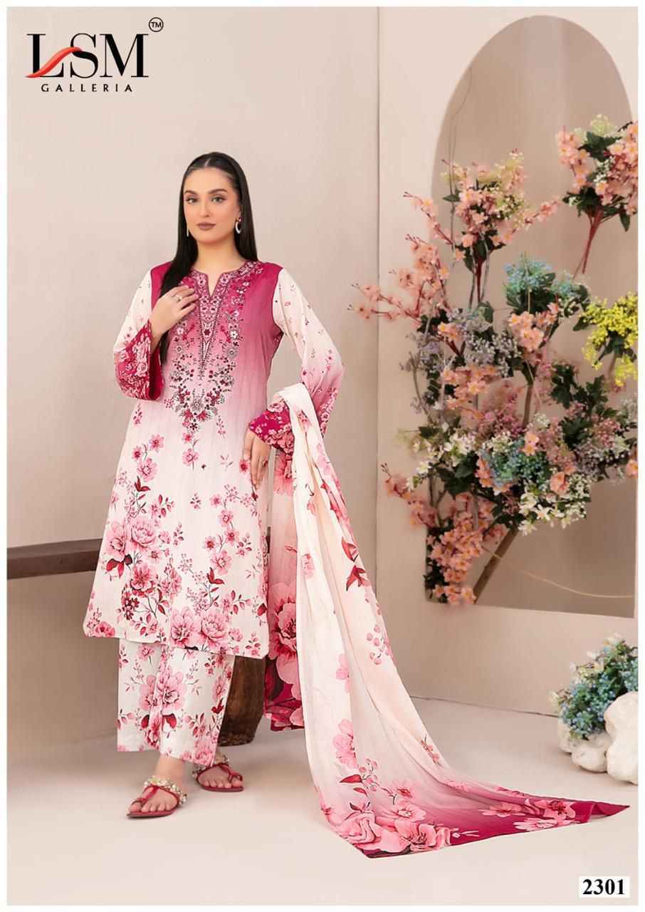 LSM Galleria Parian Dream Vol 23 Lawn Dress Material Wholesale Price ( 6 pcs Catalogue )