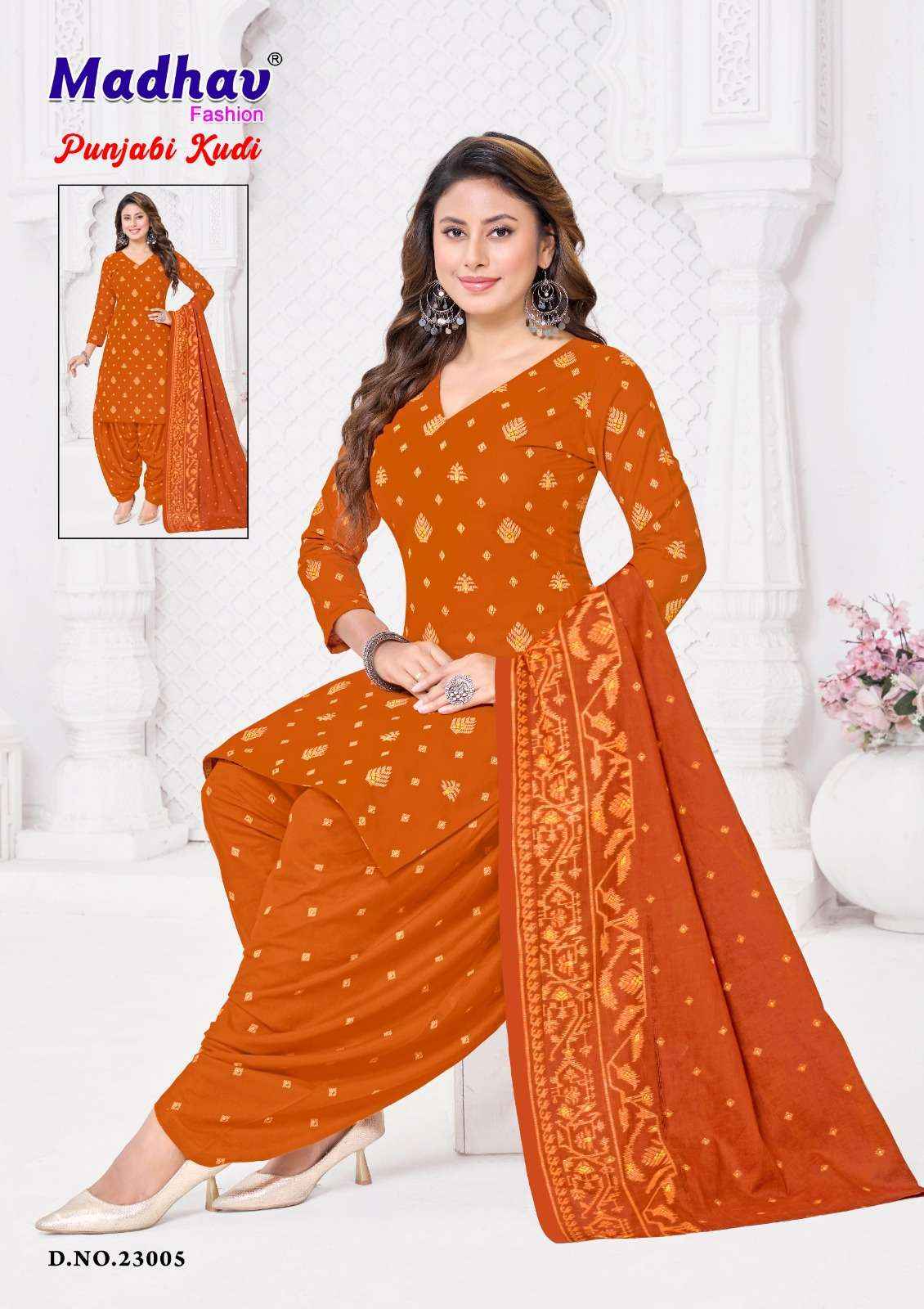Madhav Fashion Punjabi Kudi Vol 23 Pure Cotton Dress Material Wholesale Collection ( 10 Pcs Catalog )