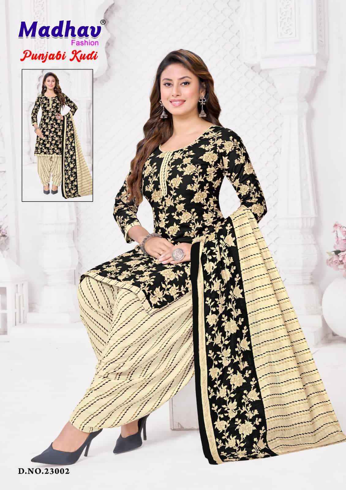 Madhav Fashion Punjabi Kudi Vol 23 Pure Cotton Dress Material Wholesale Collection ( 10 Pcs Catalog )