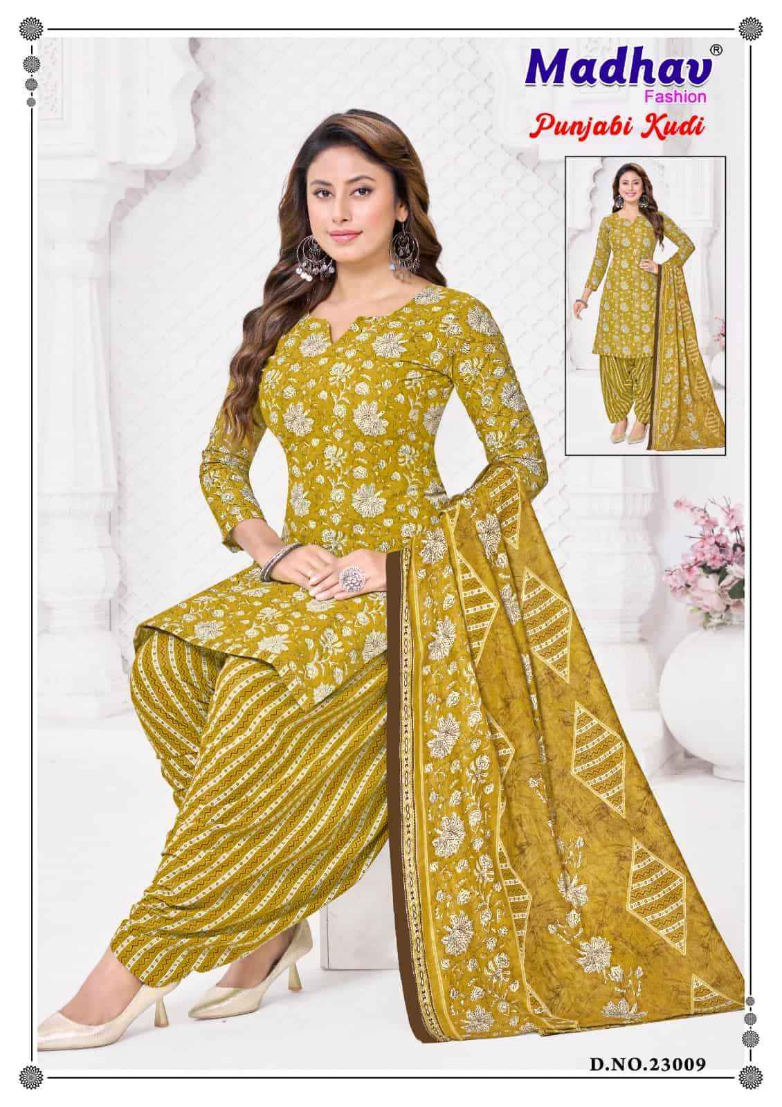 Madhav Fashion Punjabi Kudi Vol 23 Pure Cotton Dress Material Wholesale Collection ( 10 Pcs Catalog )