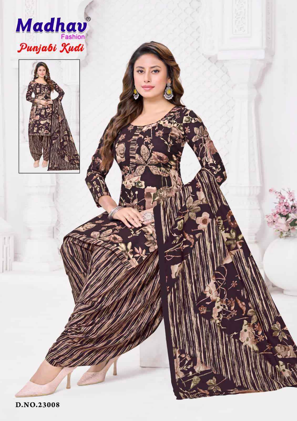 Madhav Fashion Punjabi Kudi Vol 23 Pure Cotton Dress Material Wholesale Collection ( 10 Pcs Catalog )