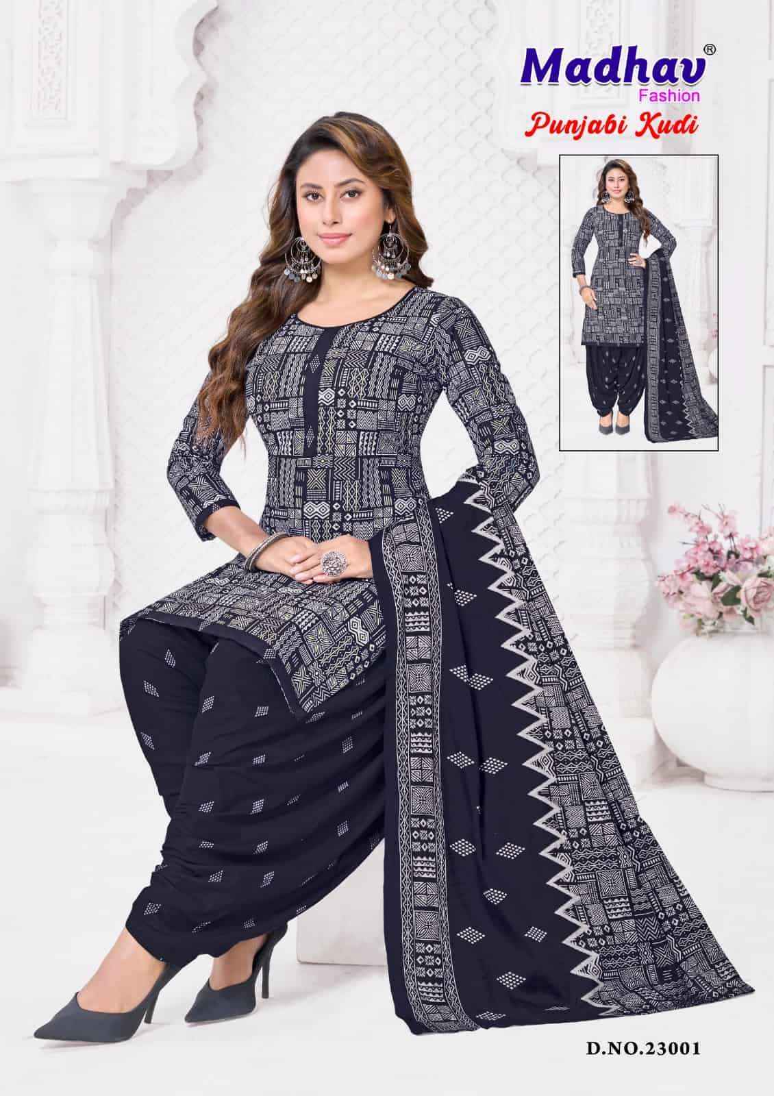 Madhav Fashion Punjabi Kudi Vol 23 Pure Cotton Dress Material Wholesale Collection ( 10 Pcs Catalog )